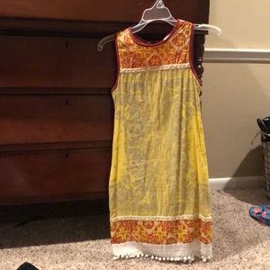 Blue Plate Cotton Dress